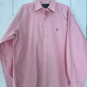 Ralph Lauren Blake Light Pink Button Down Long Sleeved Dress Shirt Men’s Large